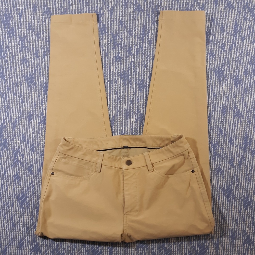 Lululemon Pants Mens 30 x 30 Flat Front Tapered Chino Work ABC Canvas Heavy